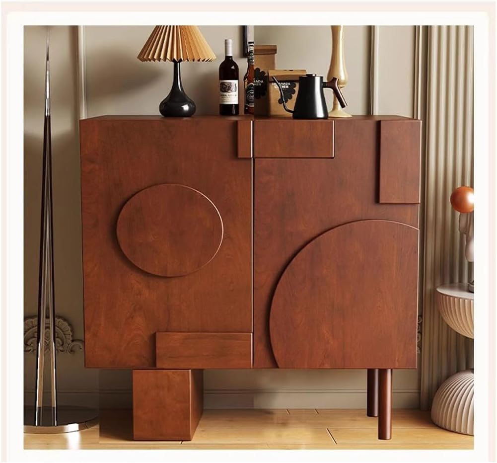 Sideboard Cabinet French Antique Style Shoe Cabinet American Retro Entrance Cabinet Living Room Wall Storage Cabinet Multifunctional Partition Dining Side Cabinet Sideboard Cabinet With Drawers(Wooden
