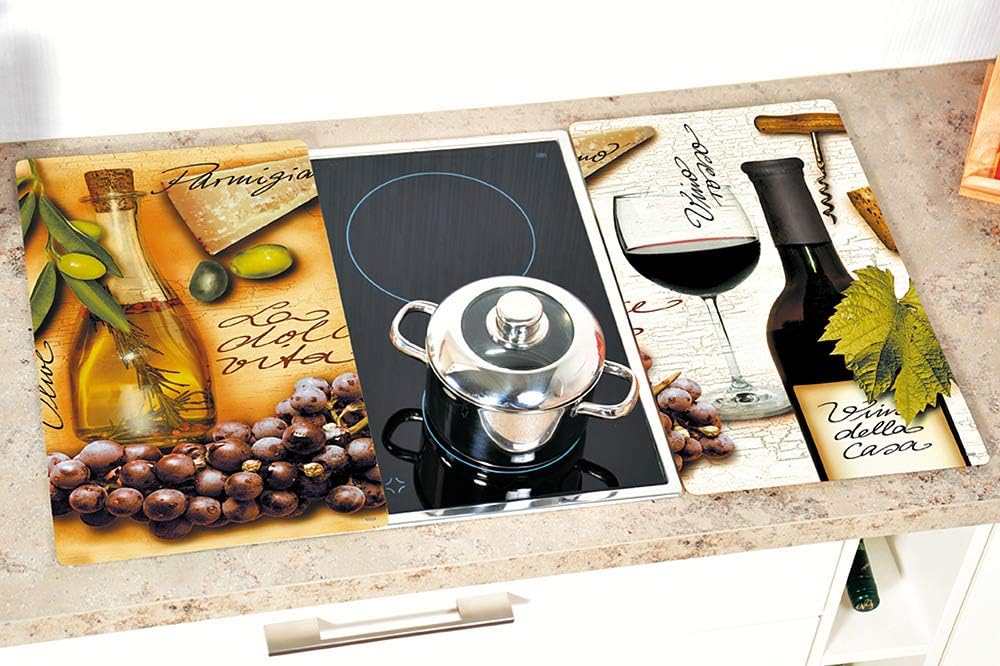 Kesper 2 Piece Italy Design Multi-Glass Cutting Plate, 52 x 30 x 0.8 cm