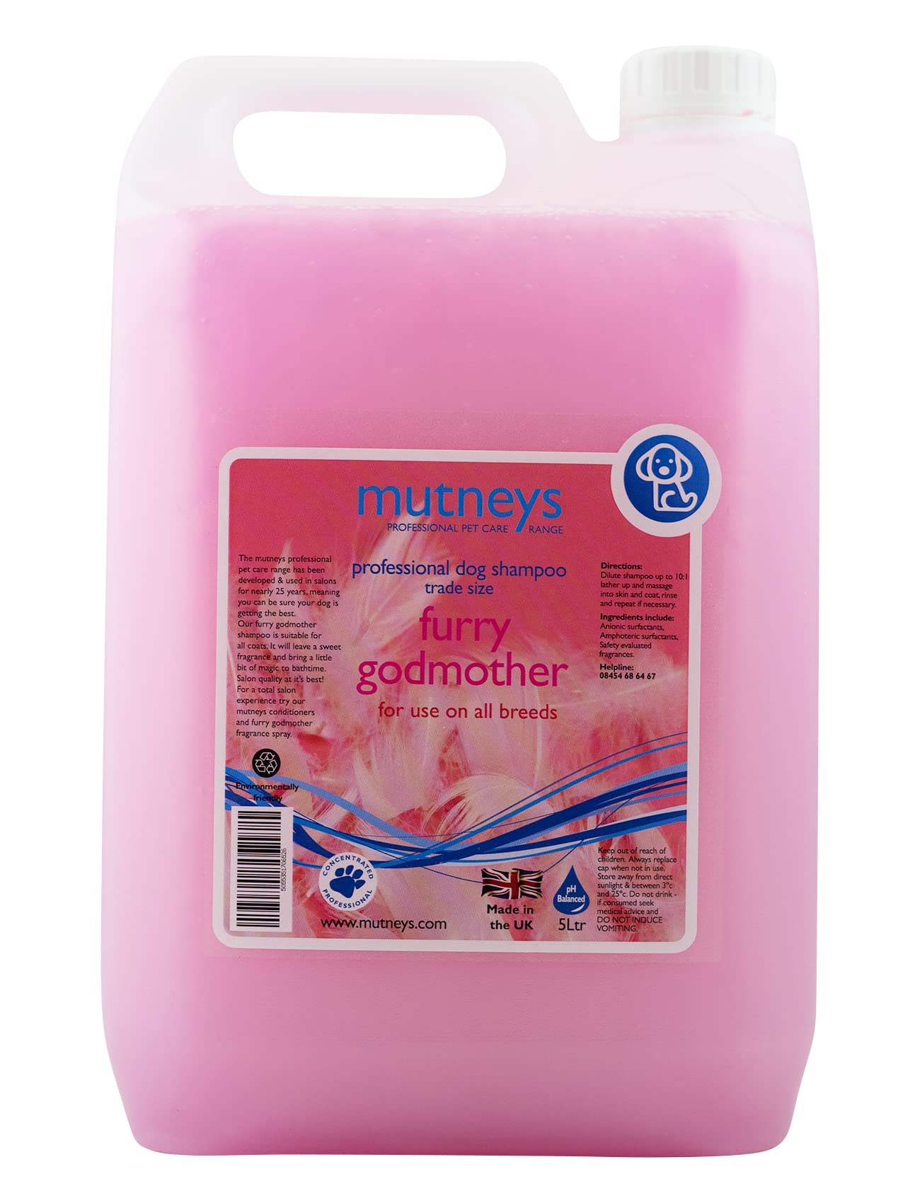 Mutneys Furry Godmother Shampoo | Suitable for All Breeds | 5 Litre