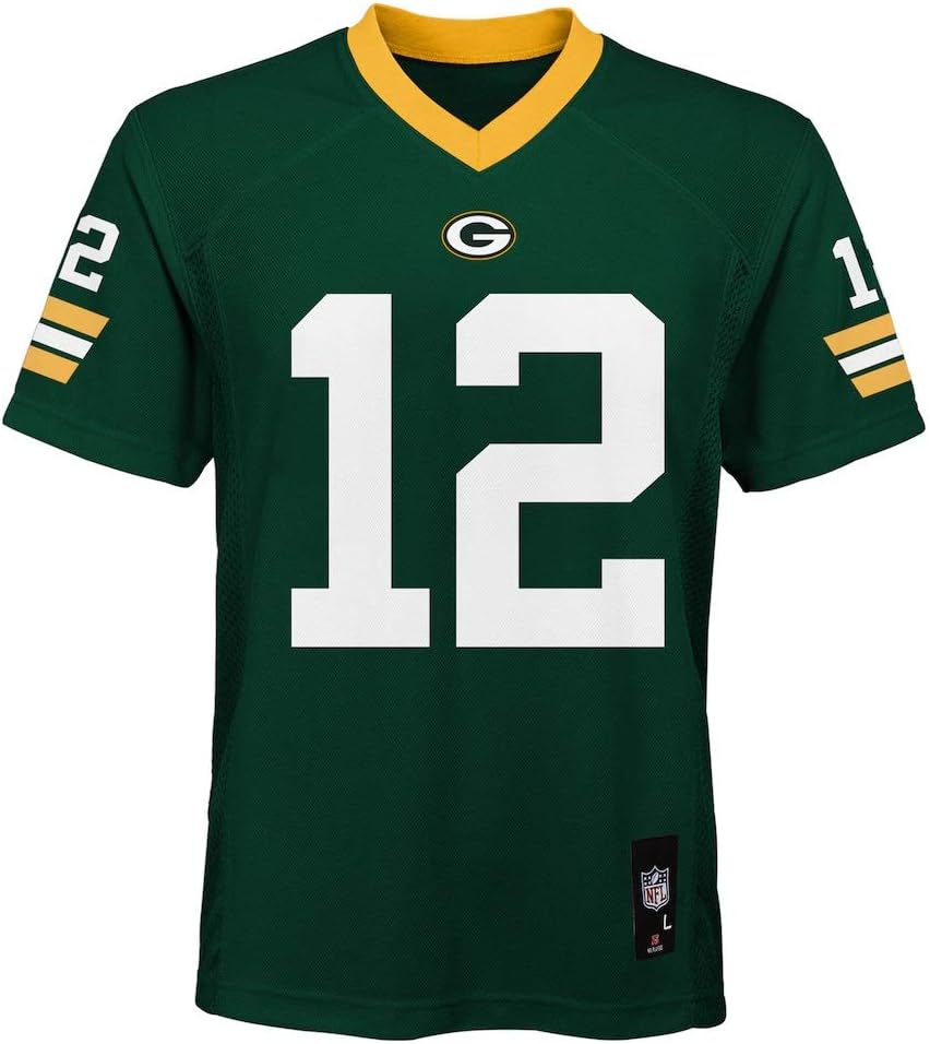 Aaron Rodgers Green Bay Packers NFL Kids Green Home Mid-Tier Jersey