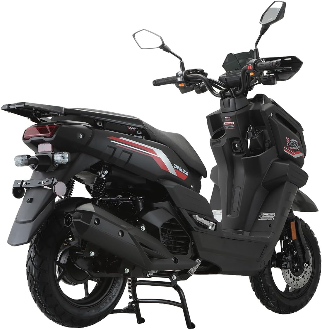 X-PRO Gas Adult Moped Tank 200 Gas Moped Street Bike,12" Wheels!
