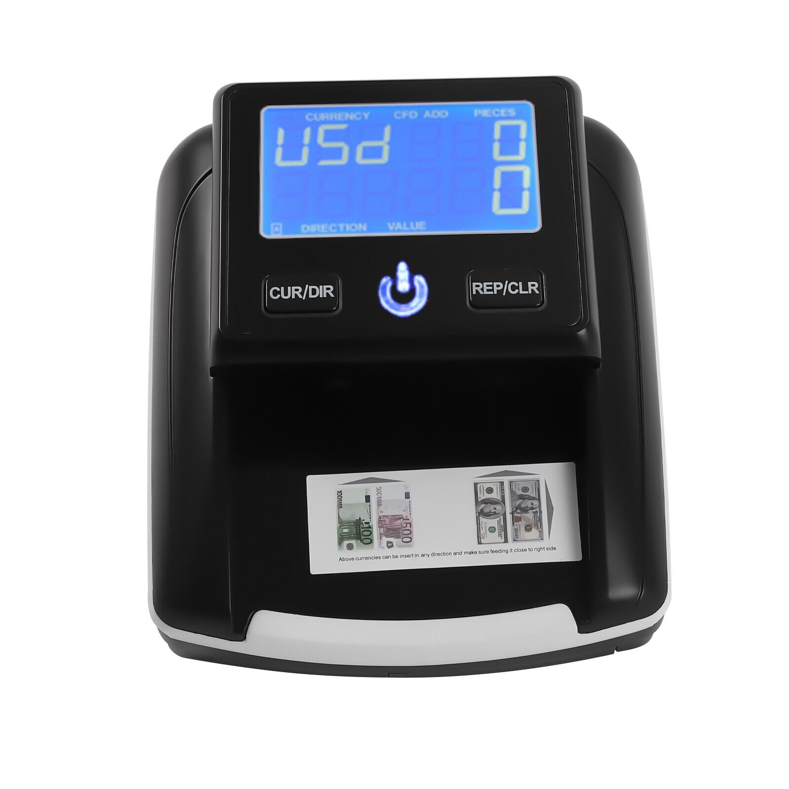 Contatore automatico per banconote e banconote false, con 7 controlli di rilevamento per euro falsi, dollari, banconote britanniche, TRL, INR