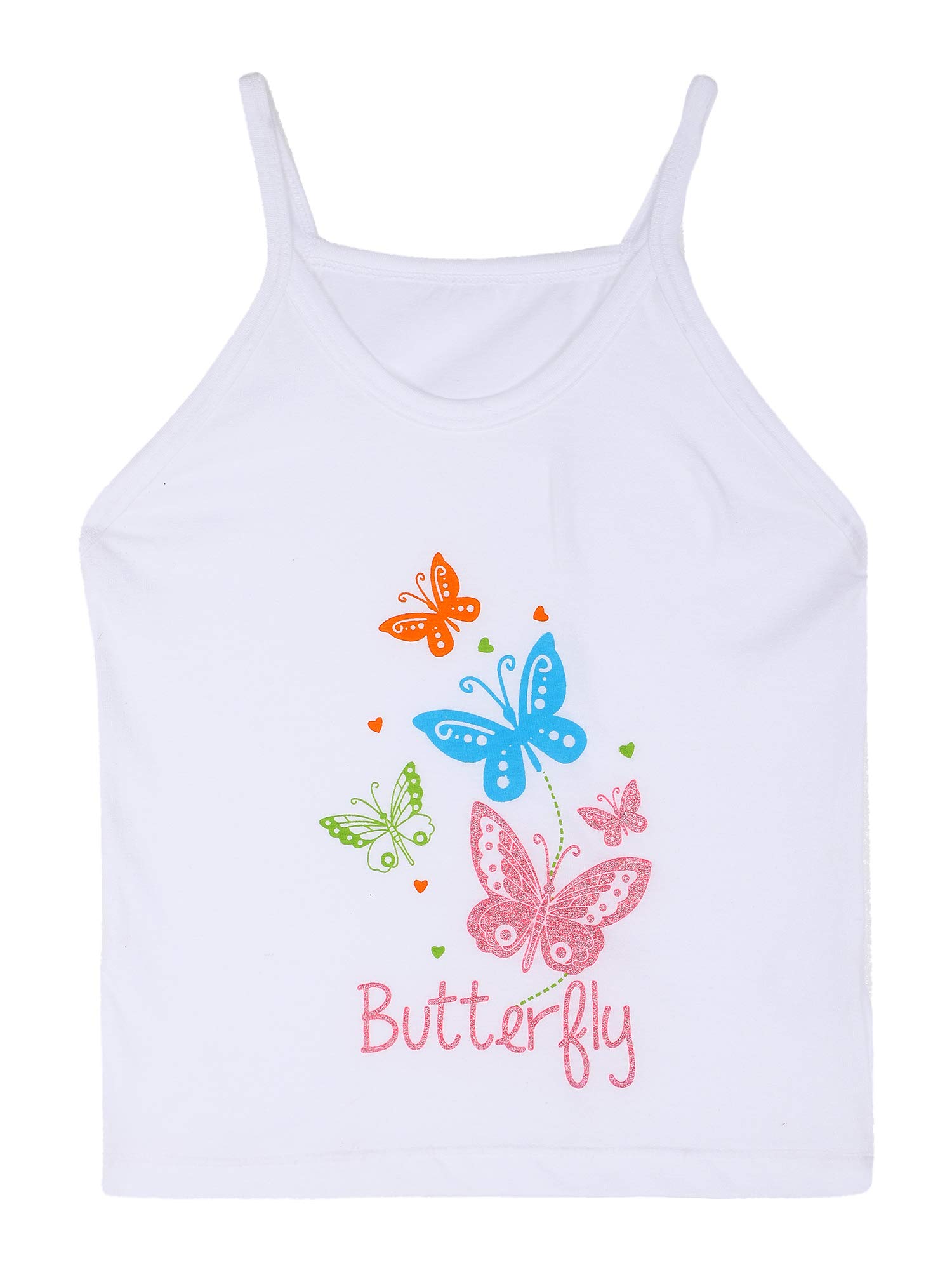 Kids Girls White Dori Neck Sleeveless Printed Vest Pack of 6 (65 cm / 5-6 Yrs) - Image 3 thumbnail