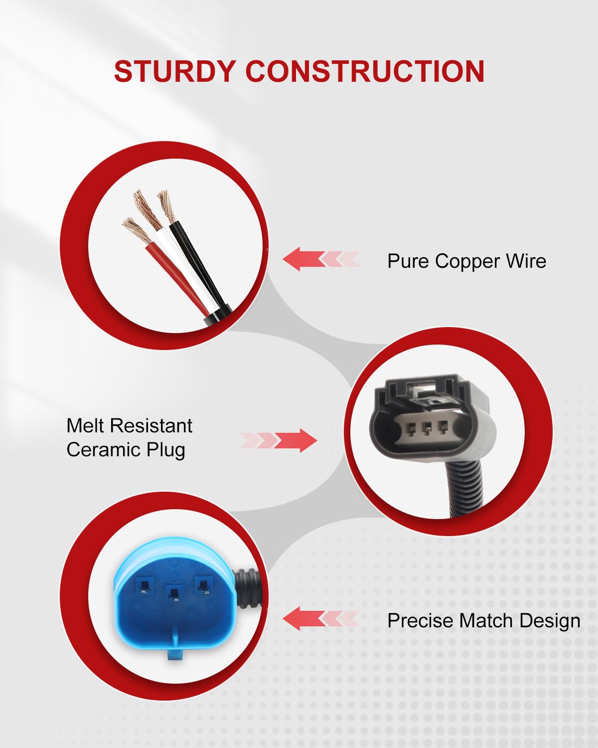 AIONIXER Headlight Extension Wiring Harness Crafted for 9004 HB1, 9007 HB5 to H13 9008, Fo-rd F150 1994-2007, Dodge Ram 1500 2500 3500, [Durable & Tough] Headlight Conversion Connector, 1 Pair