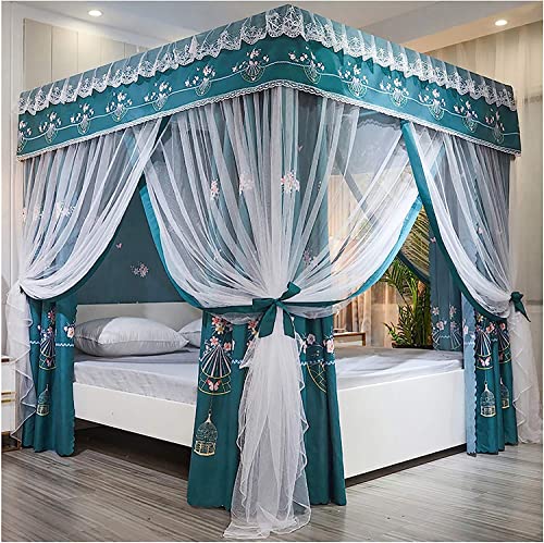 Mosquitera princesa 150x200 para cama con poste y tres aberturas 2