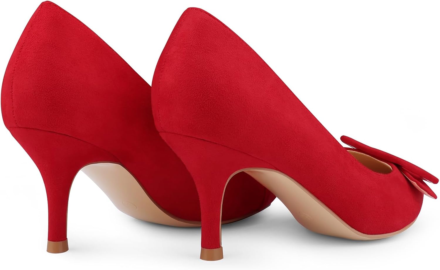 JOY IN LOVE Women's Kitten Heel Pumps Pointed Toe Square-Buckle Office Dress Pump Shoes - Image 6