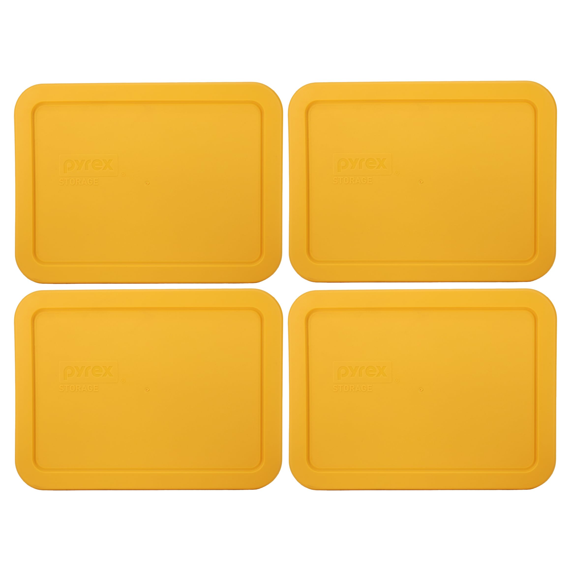 Tapa Pyrex 7210-PC de repuesto para recipientes de 3 tazas en color amarillo pack de 4 unidades