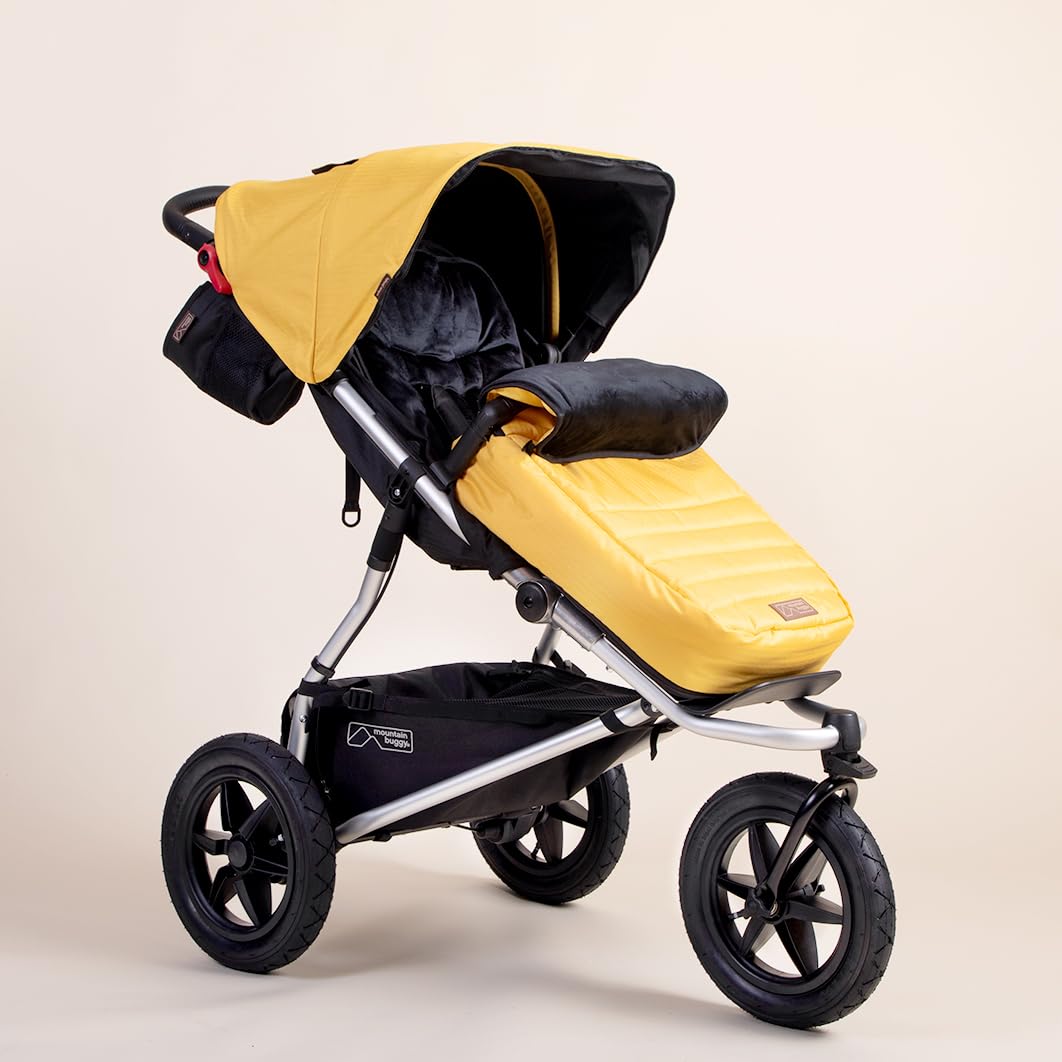 Fußsack für Mountain Buggy heritage V4 Urban Jungle Terrain Duet + Swift solare gelb