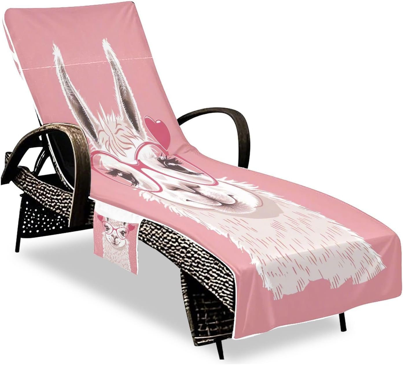 FRMG Cartoon Alpaca Patio Chaise Lounge Covers Beach Chair Cover Beach Chair towel lounge chair towel cover A0900535a