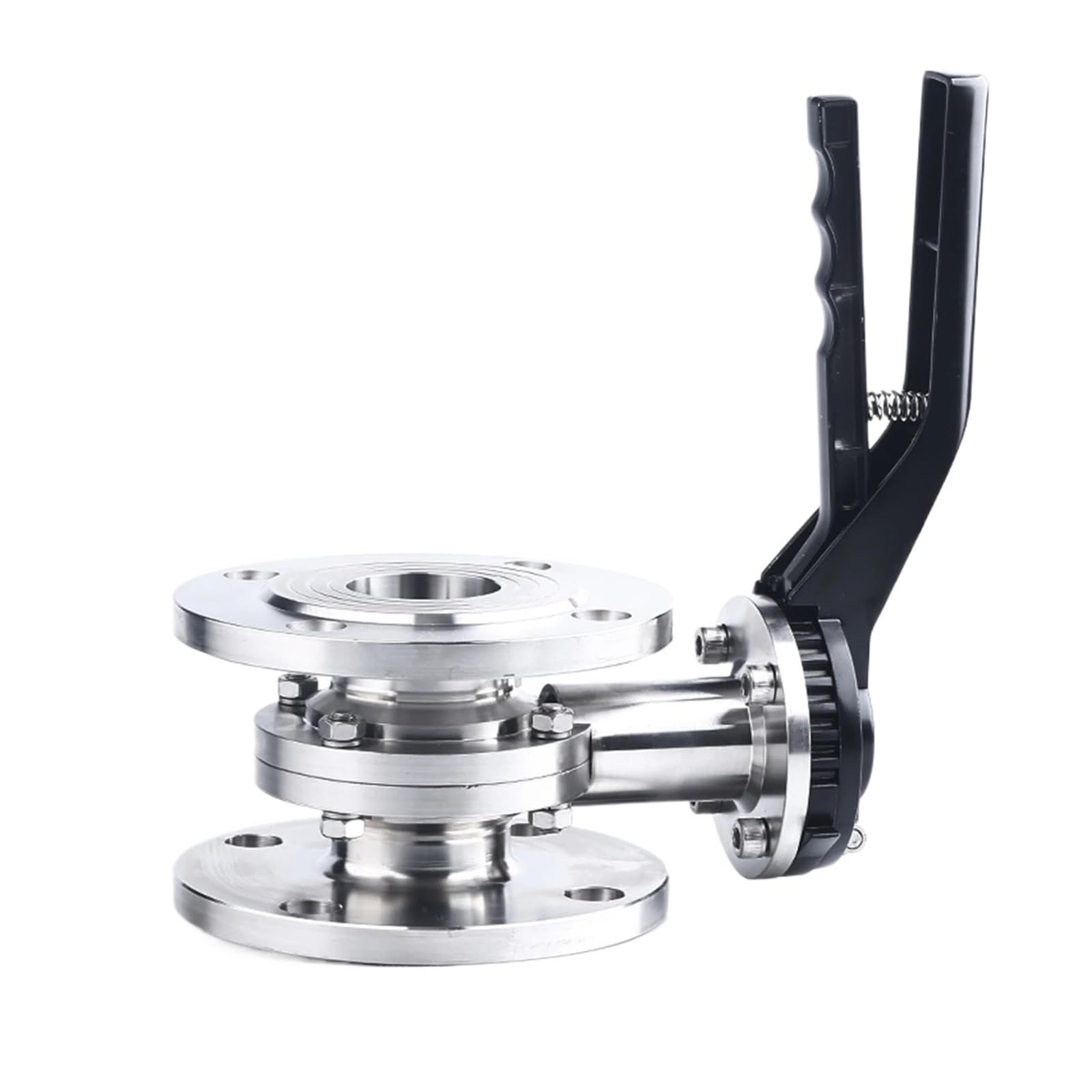 G1-1/4 DN32 Stainless Steel 304 Butterfly Valve Multi-Position Handle Flange 130MM