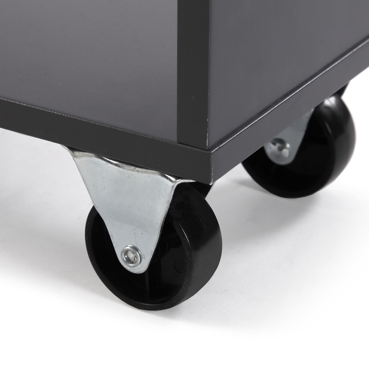 Versa Carros de Cocina Grey de Estilo Versátil, Medidas(Al x L x An) 79 x 15 x 50 cm, Madera MDF, Color Gris