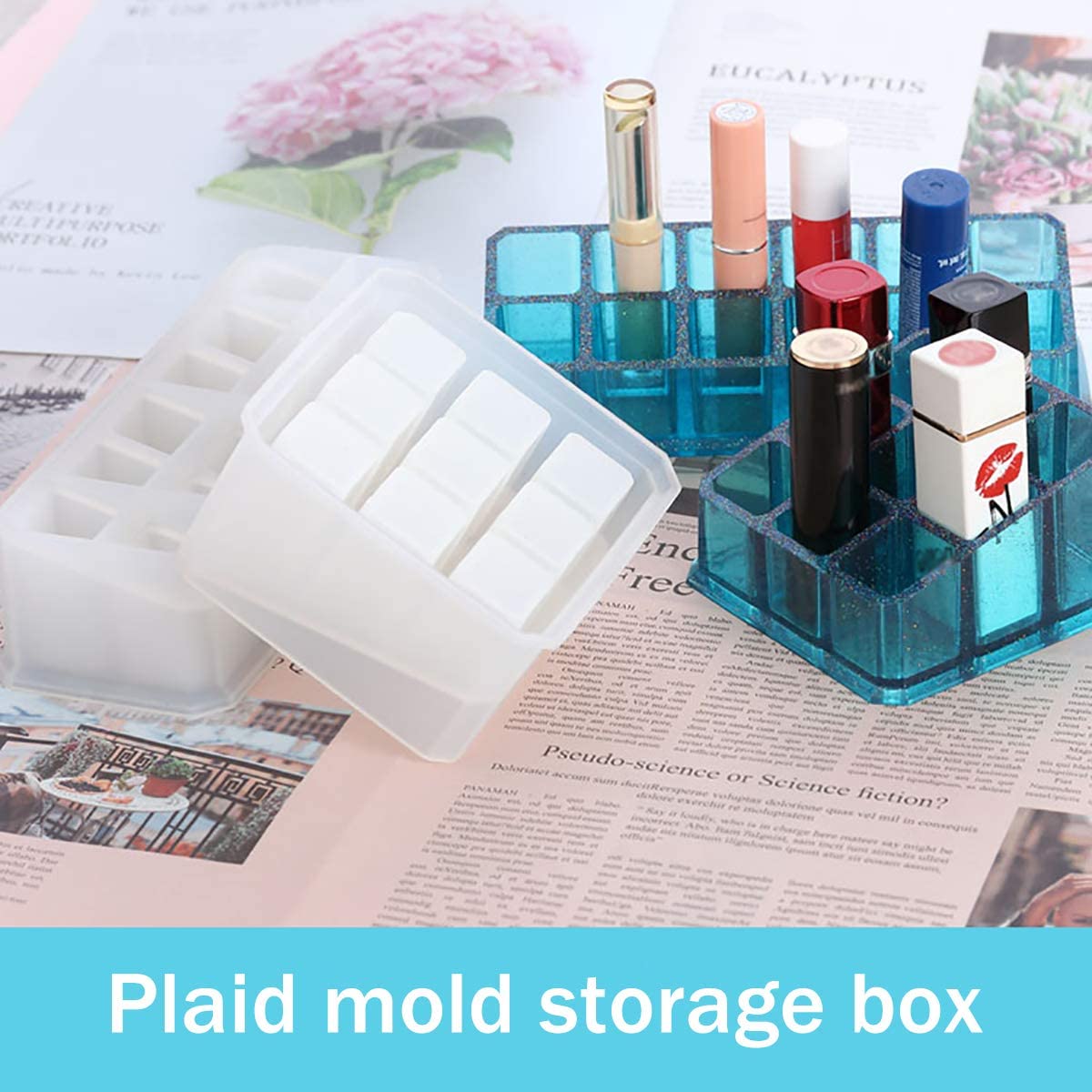 iSuperb Stampi in Piramidale Stampi Resina di Scatola Visualizzazione Stampo Gioielli Portaoggetti Siliconica Jewelry box Resin Mold per Decorazione Domestica(Stampi Ottaedro