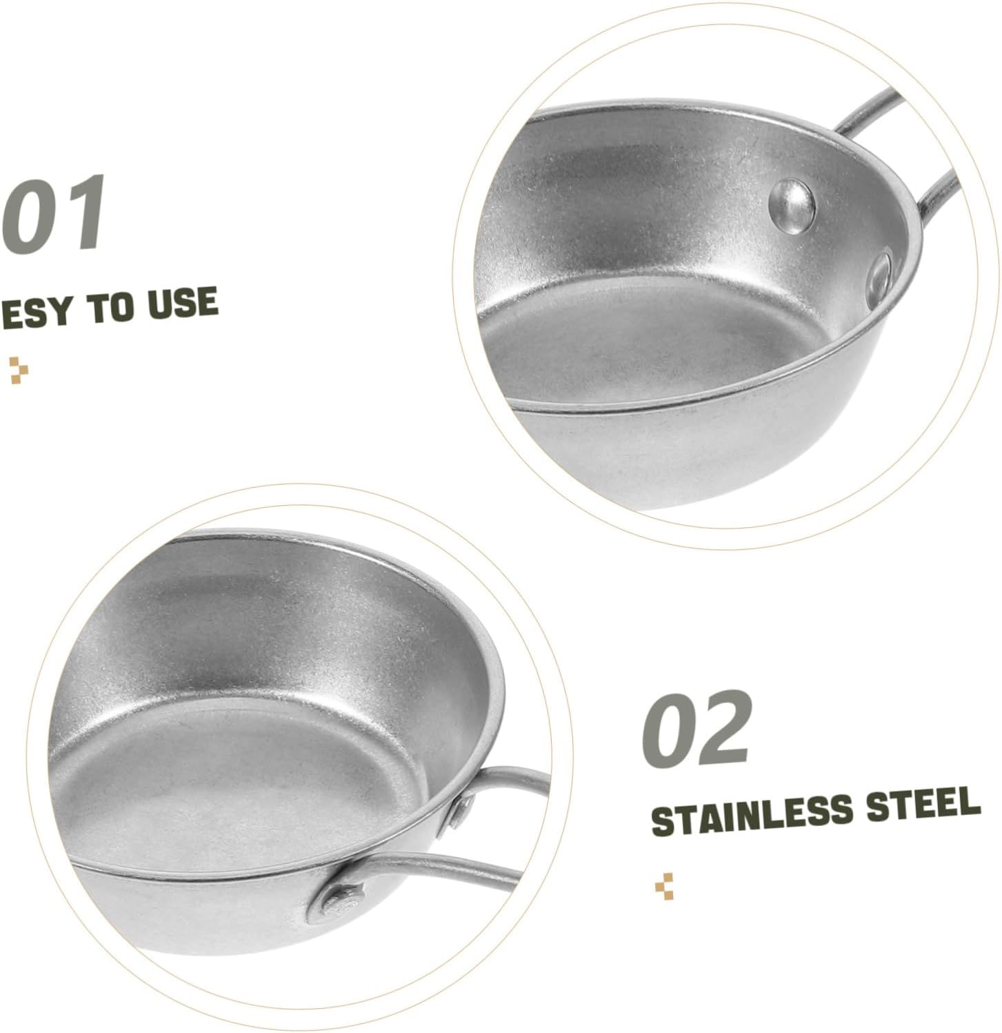 1pc Retro Korean Design Camping Mixing Bowl Stacking Stainless Steel Bowl Outdoor Picnic Dinnerware