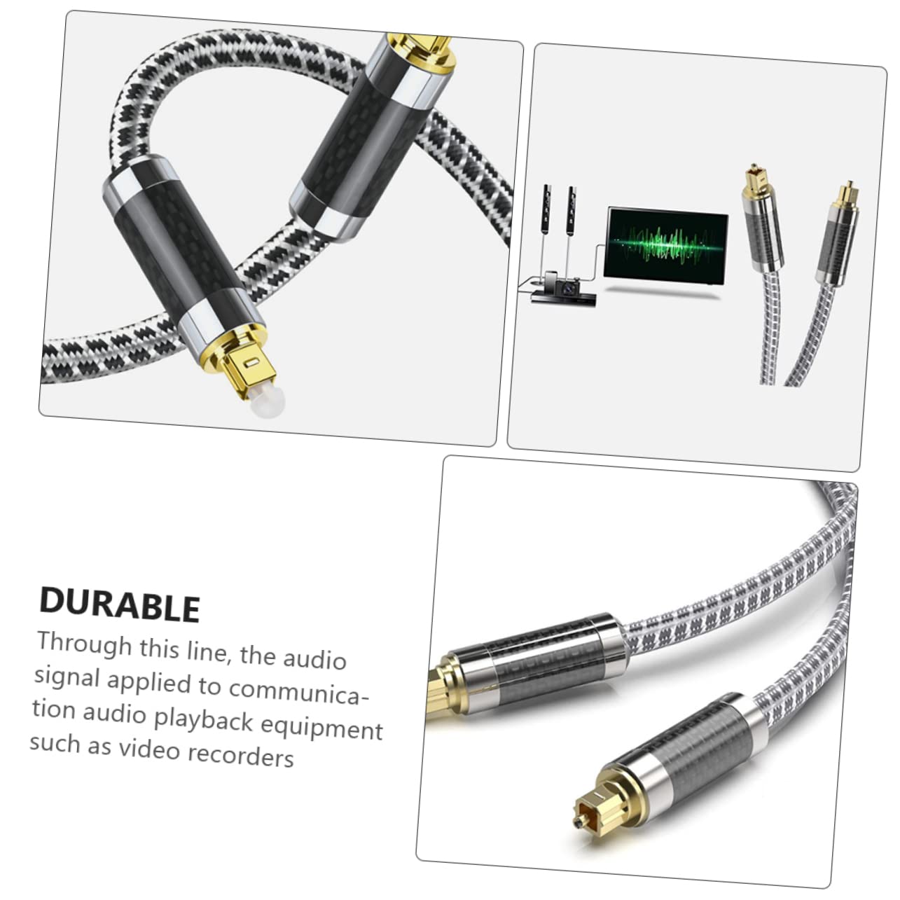 Cavo Ottico Audio Digitale 5m in Fibra Nero per Amplificatore | Monitor e Home Theater, Segnale Ottico Stabile, Alta Fedeltà, Compatibile Apparecchi di Riproduzione Audio