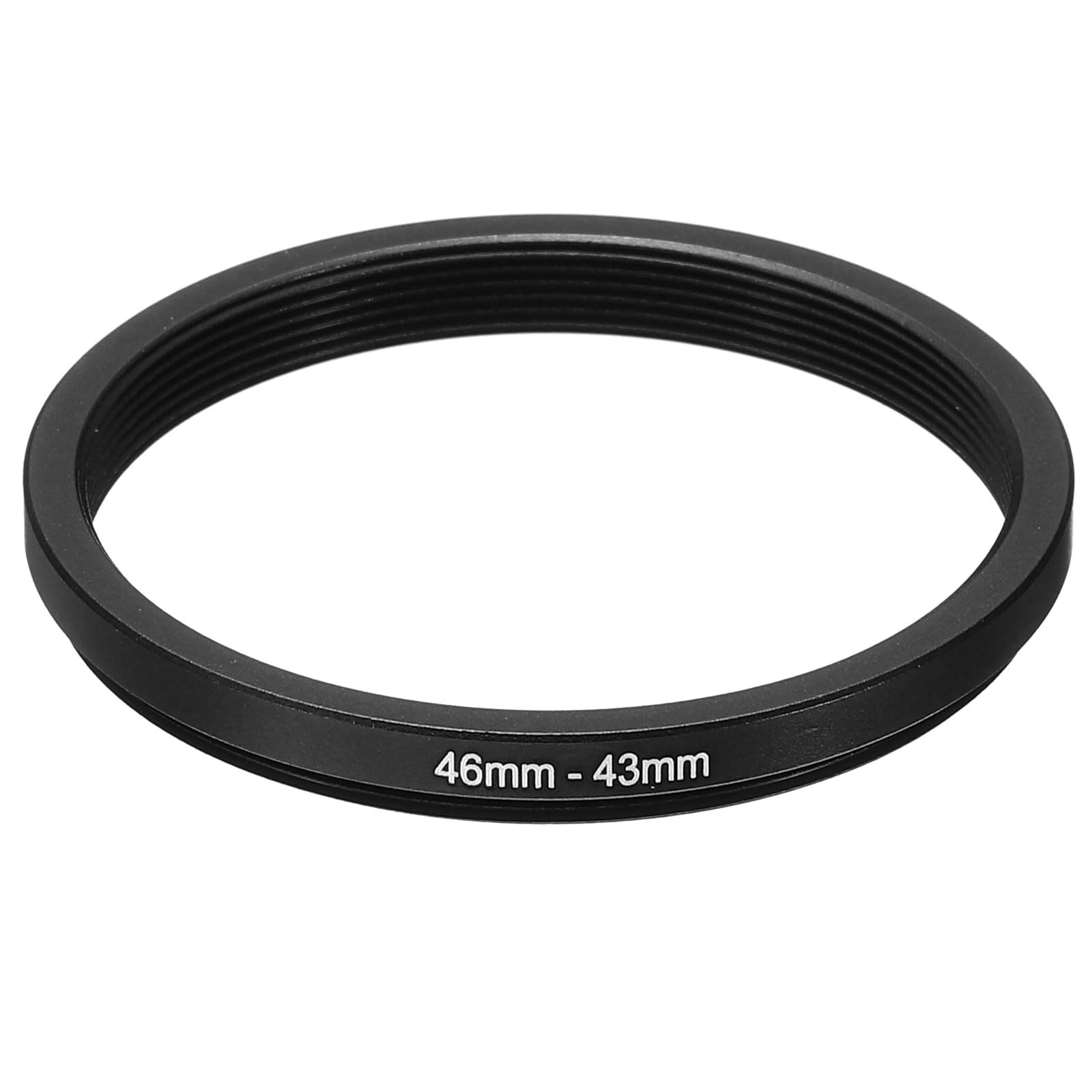 PATIKIL 46mm-43mm Metal Step Down Ring, Camera Lens Filter Adapter Ring Aluminum Filter Adapter Ring for Camera Lenses Hood, Black