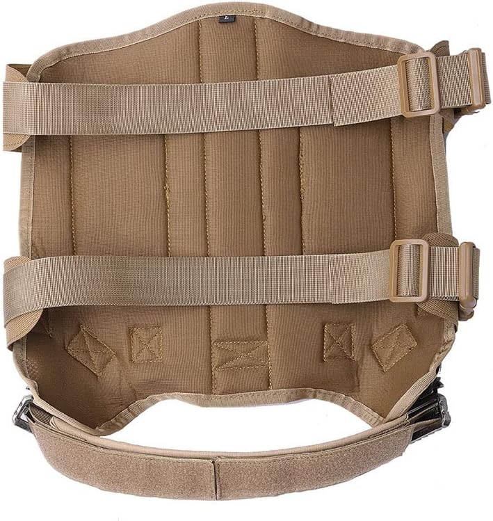 Outdoor Hunting Dog Clothes Molle Load Jacket Gear Vest Carrier Tactical Dog Training Vest Harnesses - Black L
