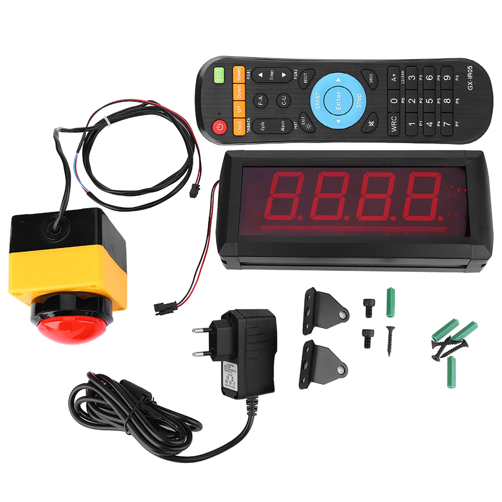 10-Sekunden-Challenge-Spiel-Timer, LED-Display, Fernbedienung, Kompakte Größe, Sichtweite Bis zu 15 m. Ziehen Sie den Kundenstrom in Einkaufszentren an (EU-Stecker)