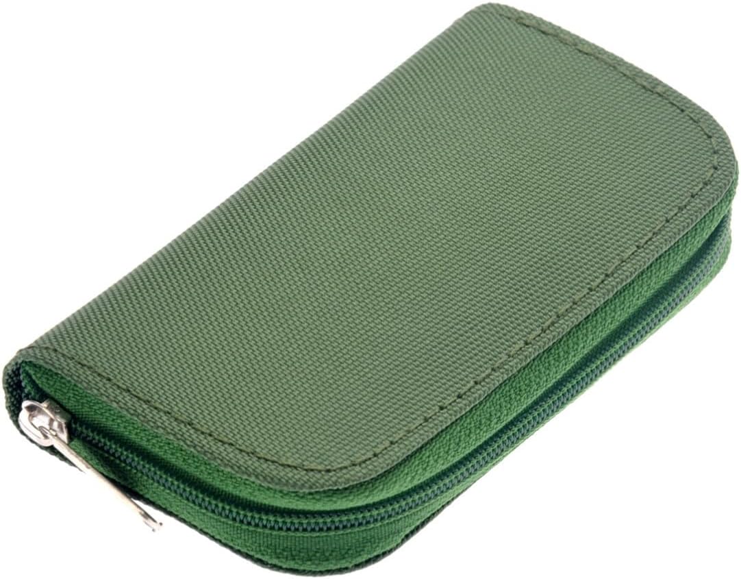 Memory Card Pouch Case with Zipper Closure Portable 22 Slot