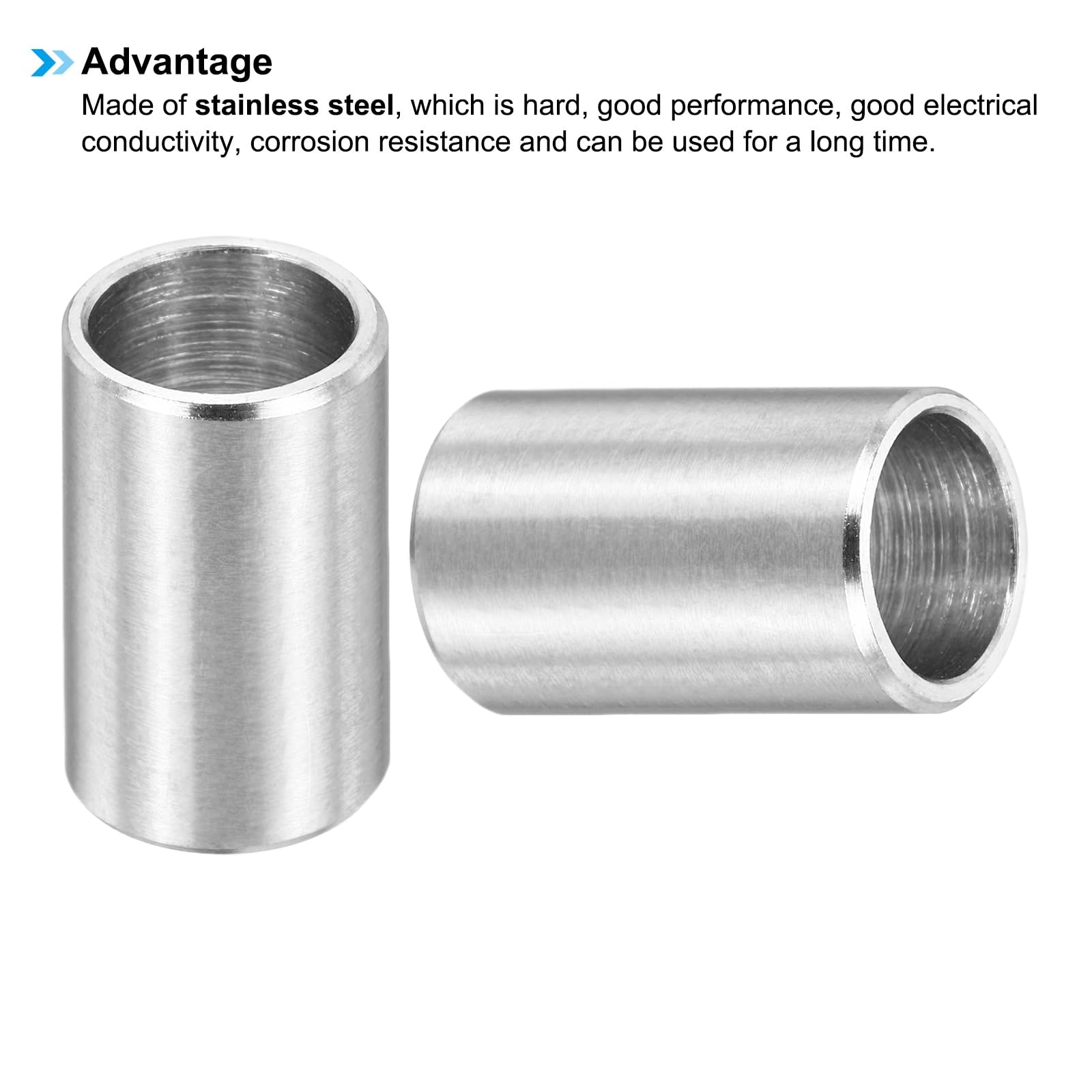 PATIKIL M8 Stainless Steel Spacers, 12Pcs Metal Spacer 8mm ID x 10mm OD x 16mm L Screw Standoff for 5/16" or M8 Screw - Image 4