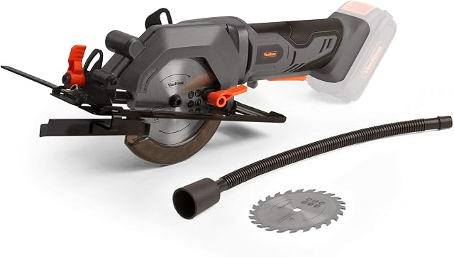 VonHaus E-Series 18V Cordless Circular Saw, NO Battery or Charger Included Compact Electric Lightweight Saw with Speed Trigger Handheld with Li-ion Batteries Bare Tool