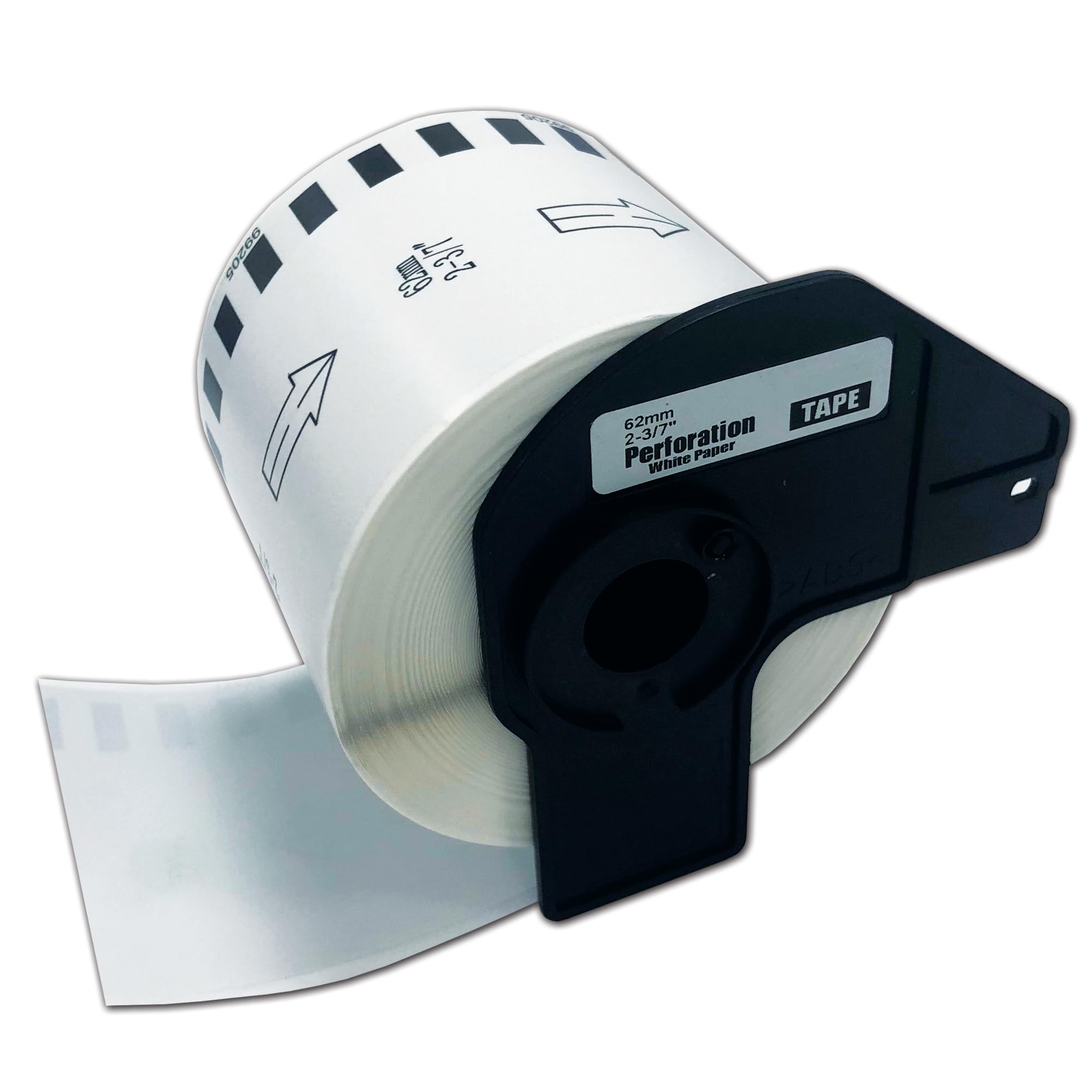 Swift 2 x Compatible DK-99205 62mm x 30.48m Removable White Thermal Continuous Perforated Paper Tape Labels Compatible with Brother QL-1100 QL-1060N QL-570 QL-580 QL-700 QL-710W QL-800 Printers