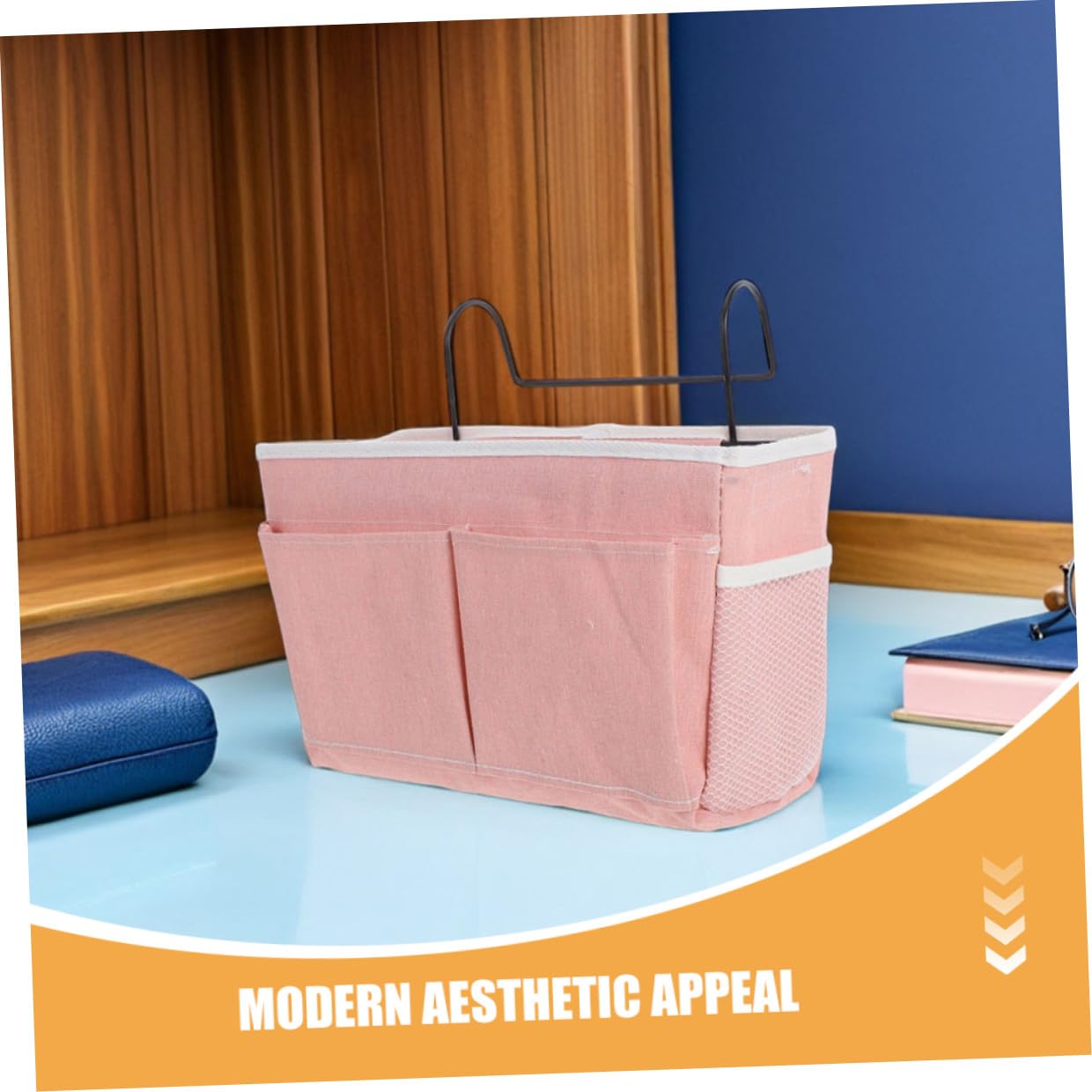 DOITOOL 2 Stück Hängende Aufbewahrungstasche aus Robustem Stoff mit Mehreren Taschen für Bett Bücher Magazin Organizer für Studentenwohnheim Hochbett und Schlafsaal Platzsparend