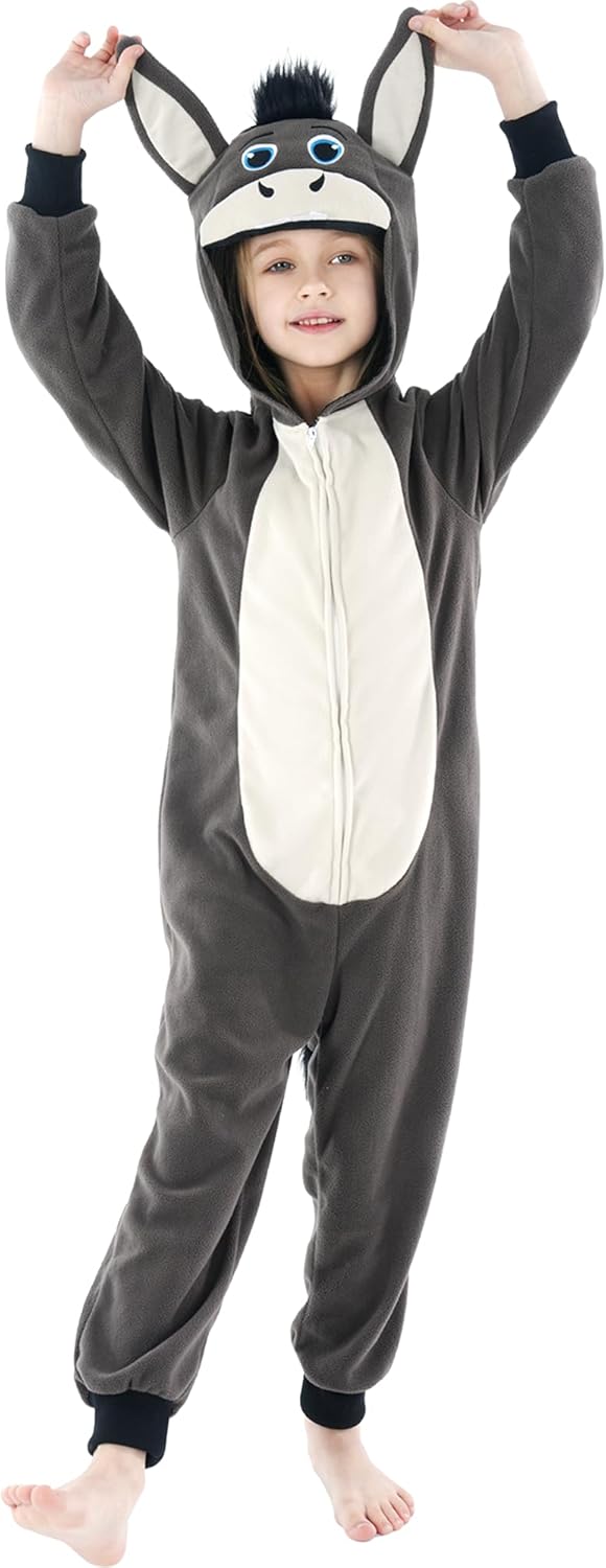 Lingway Toys Unisex Kids Animal Onesie Costumes for Halloween and Christmas:Tiger,Lion,Bear,Donkey,Elephant,Wolf,Pig