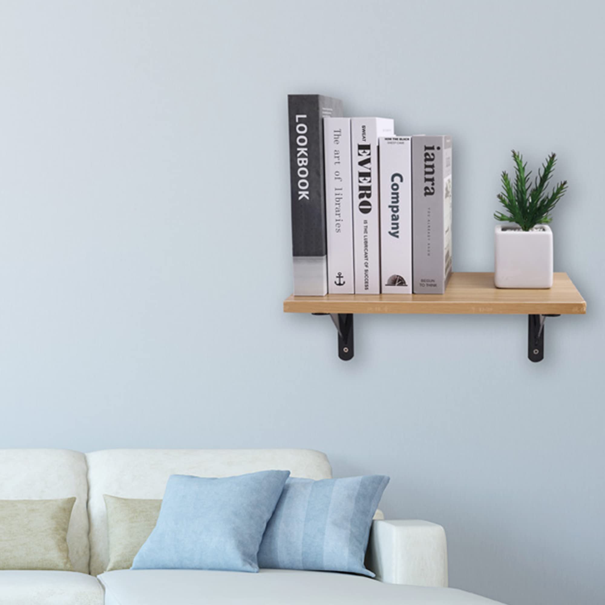 Soportes para Estantes Pesados, Soportes Estantes Triangulares de Montaje en Pared, Resistente Estantes Soporte Triangulares de 90 Grados Angular con Tornillos, Negro (10 PCS 30x20 cm)