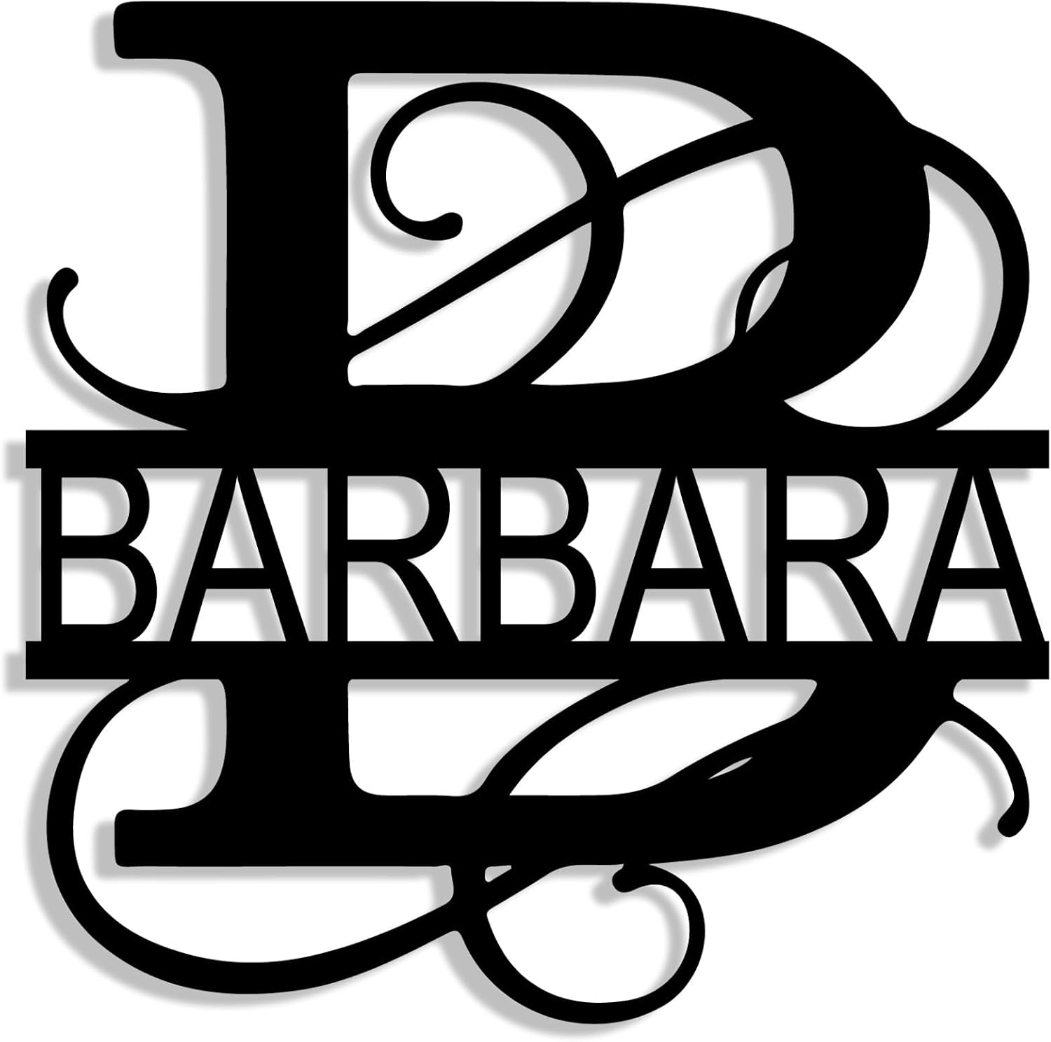 Amazon.com: Custom Metal Name Signs, Split Letter Monogram Wall Art ...