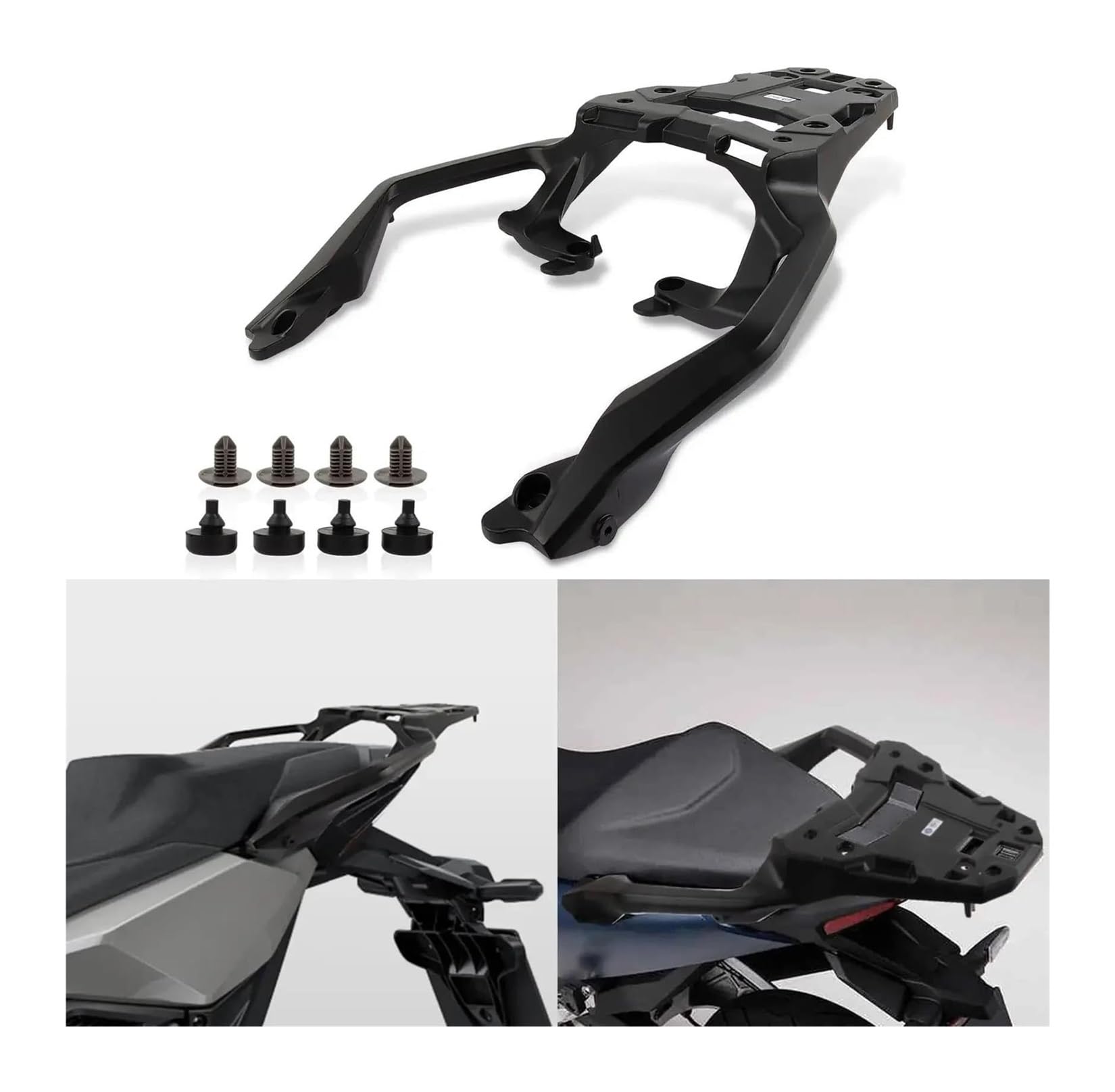 Per FO&RZA 750 NC 750 XADV 750 2021-2024 Moto Coda Posteriore Cremagliera Scatola Dei Bagagli Staffa Sedile Posteriore Portapacchi Supporto Portapacchi Posteriore Motociclo(Style 1)