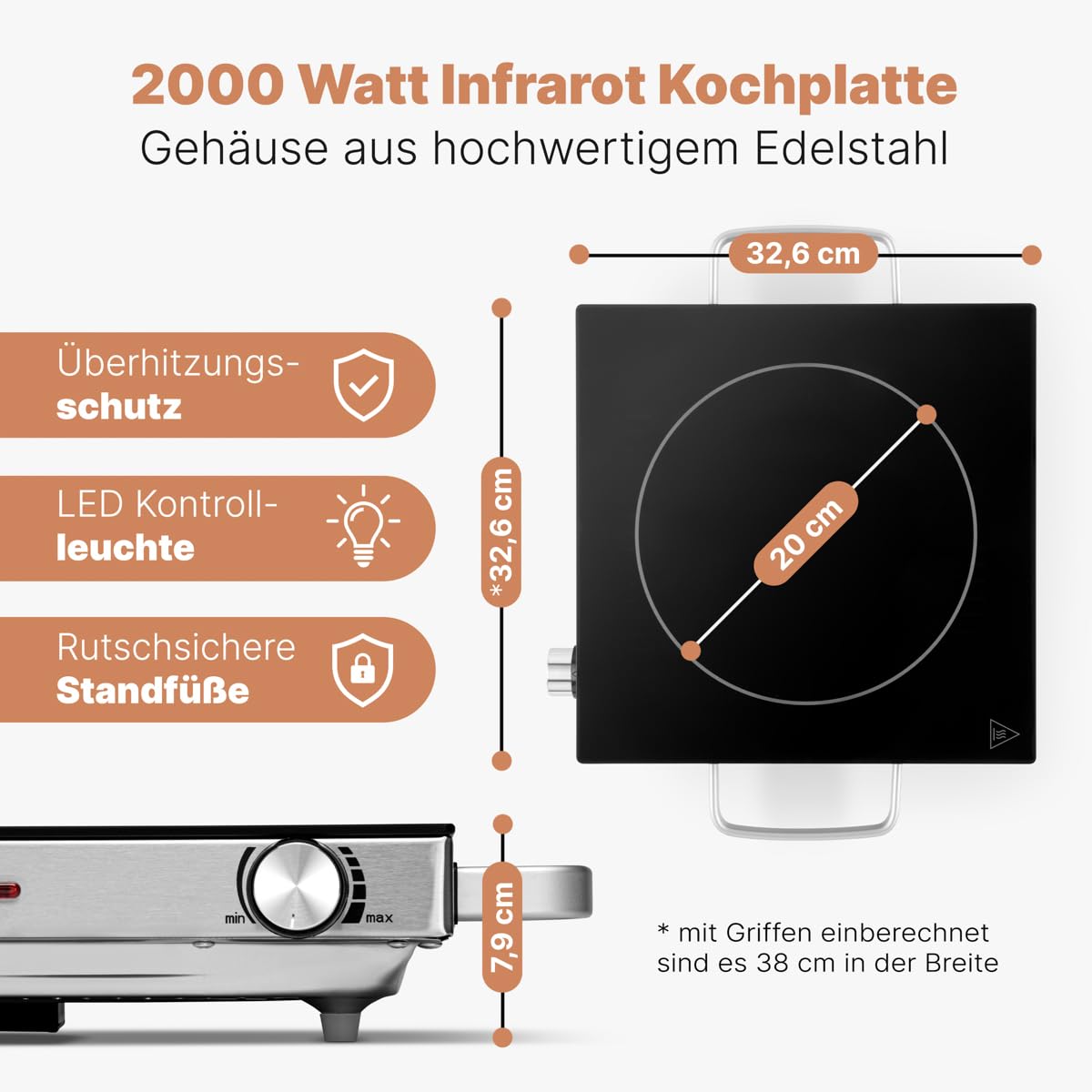 Profi Cook ProfiCook® Infrarot-Einzelkochplatte – Bild 6