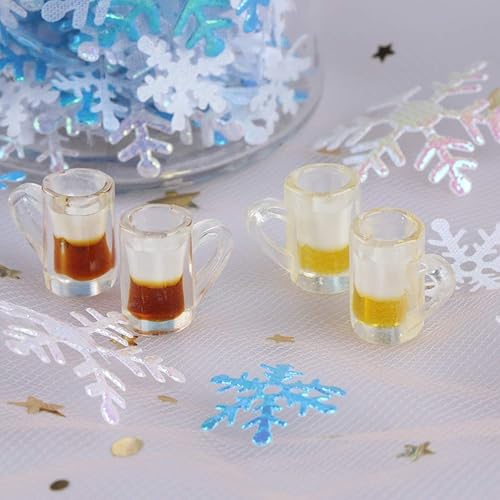 Miniatura 4 de 50 dijes de resina, cabujones con parte trasera plana, álbum de arte de cerveza, decoración de teléfono, rebanadas de recortes, adornos para álbumes