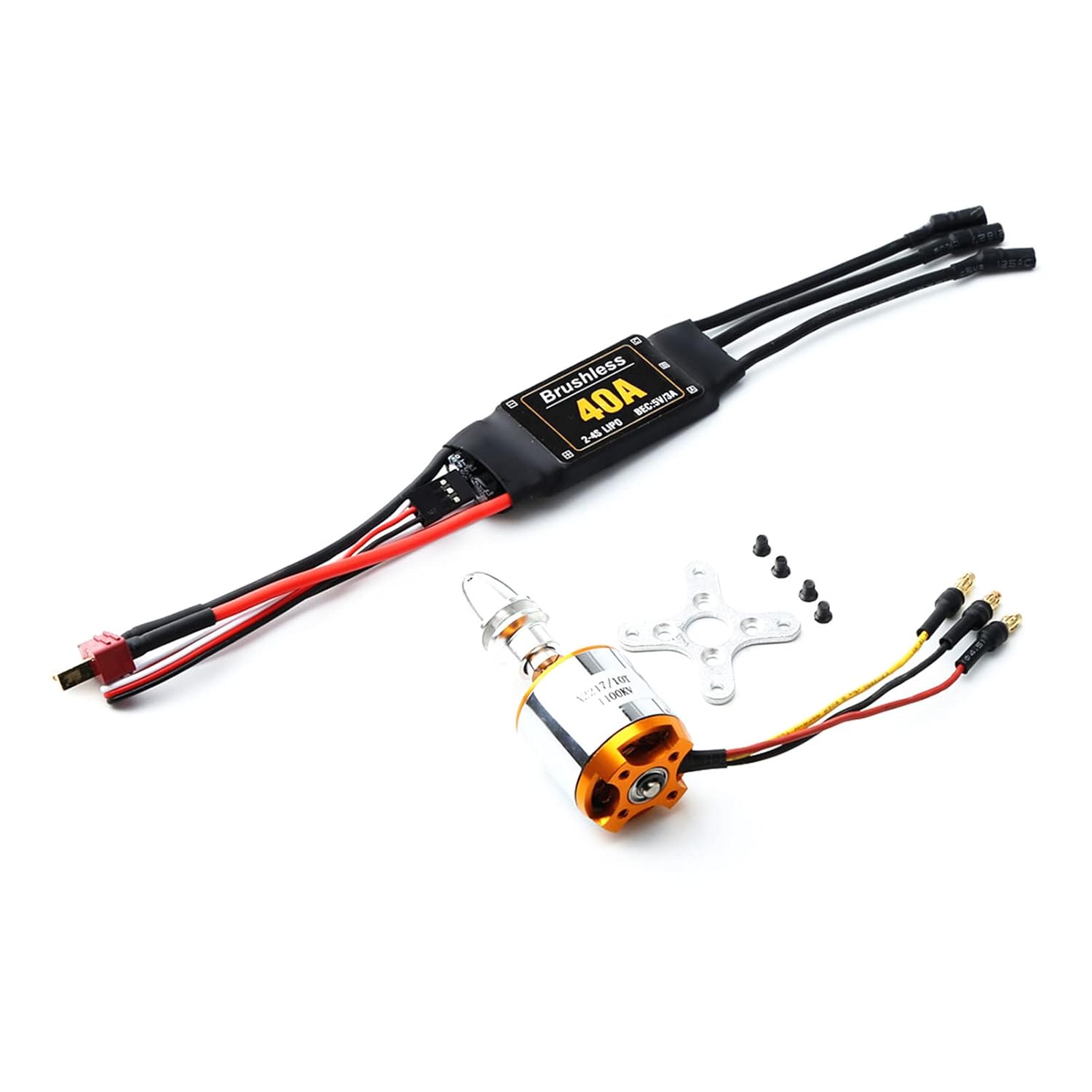 GoolRC 2217 1100KV Brushless Motor 40A ESC with T Plug 3.5mm Banana