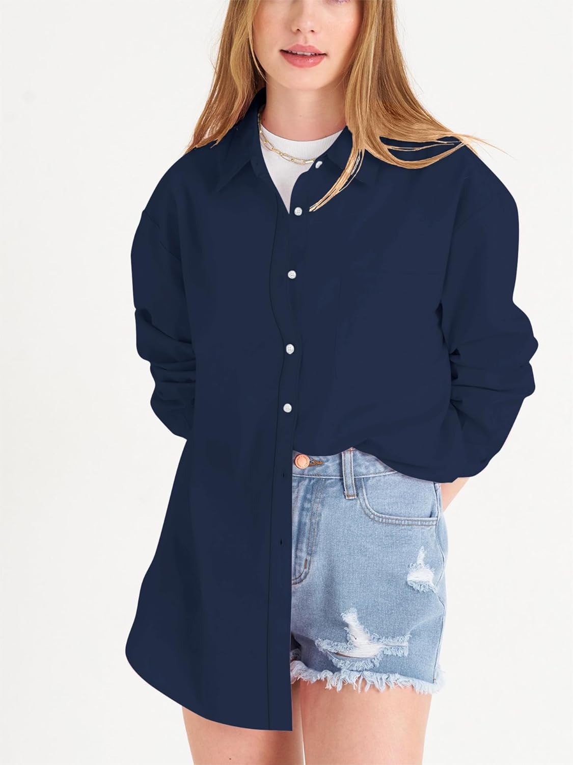 Paintcolors Womens Button Down Shirts Long Sleeve Dressy Casual Blouses Button Up Collared Shirts Tops for women - Image 5