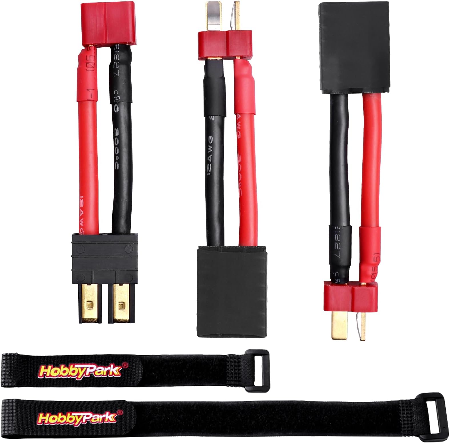 RC Battery/Charger Adapter Connector for Traxxas to Deans T Plug with 12AWG Gauge Wire