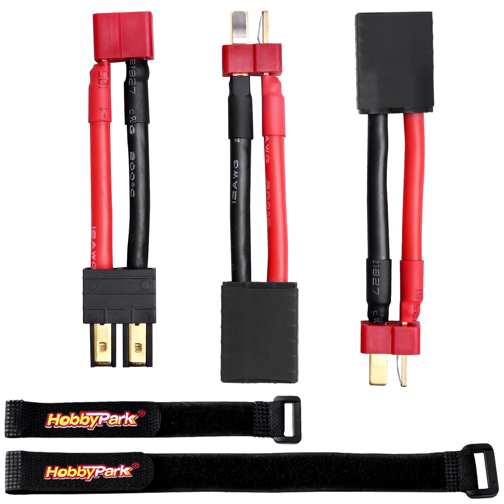 Hobbypark RC Battery/Charger Adapter Connector for Traxxas to Deans T Plug with 12AWG Gauge Wire