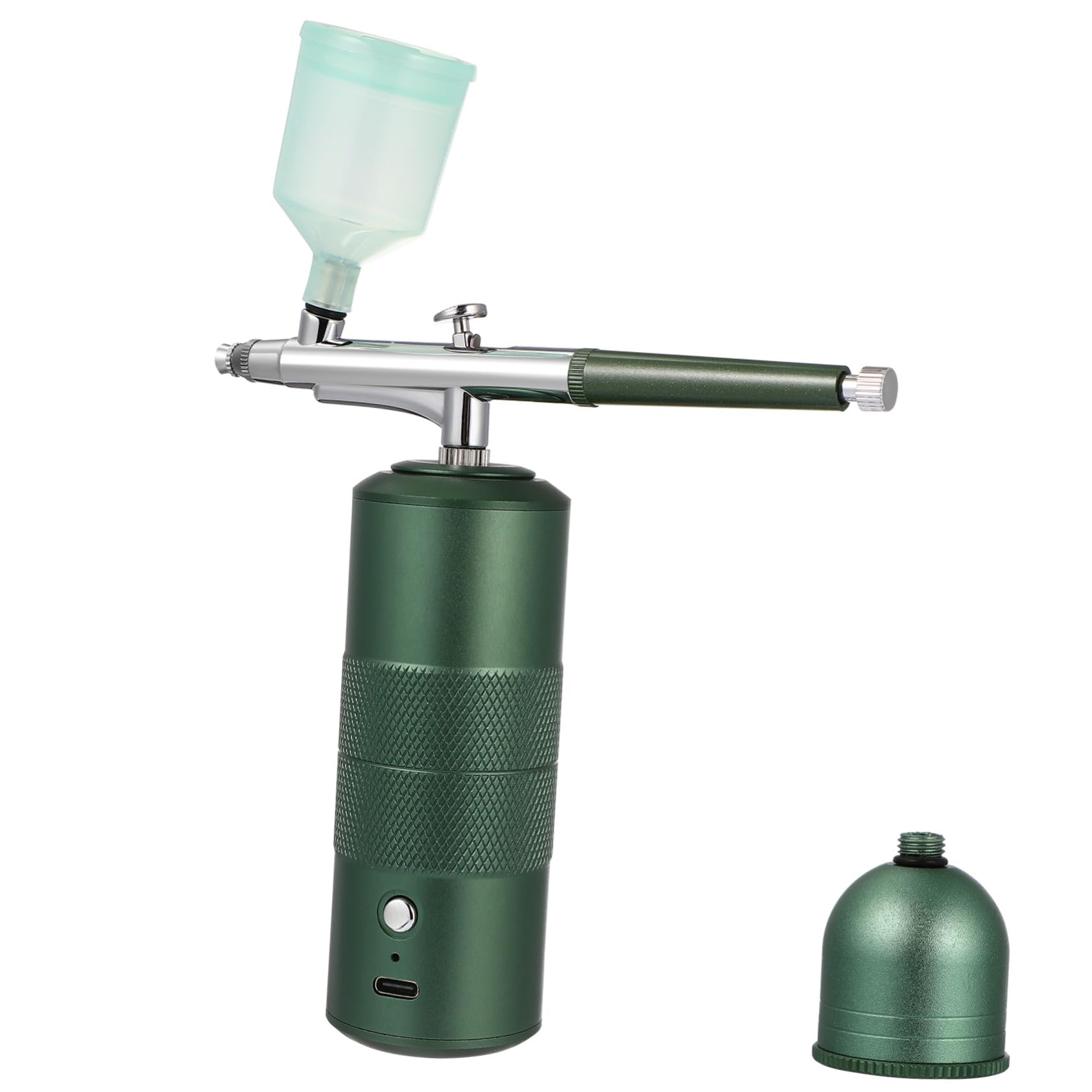 Kit aérographe haute pression vert portable pour maquillage et modélisme précis
