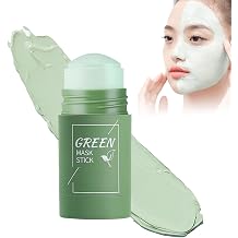 Green Mask Stick Green Tea Face Blackhead Remover & Pore Cleanser Deep Cleansing Green Tea Clay Mask for Blemished Skin Deep Cleansing SmearingStick with Vitamin E for Women and Men