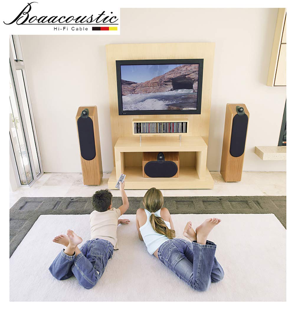JIB Boaacoustic 4N OFC HiFi 3,5 mm męski na 2 RCA męski audio pomocniczy rozdzielacz stereo Y kabel adaptera 3M