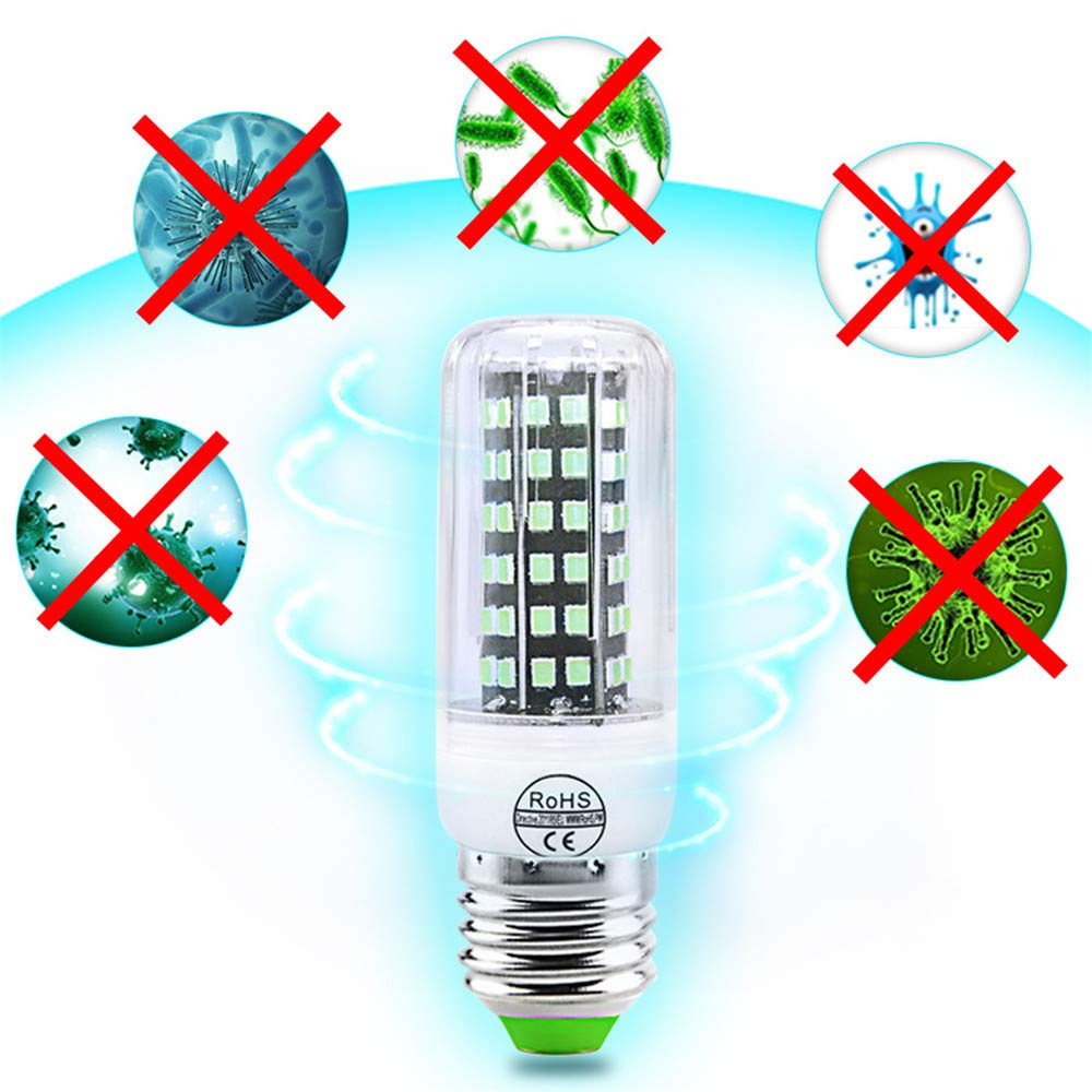 Uteruik E27 UVC Germicidal Lamp with Ozone 220V Light Bulb for Home, Restaurant, Office, School