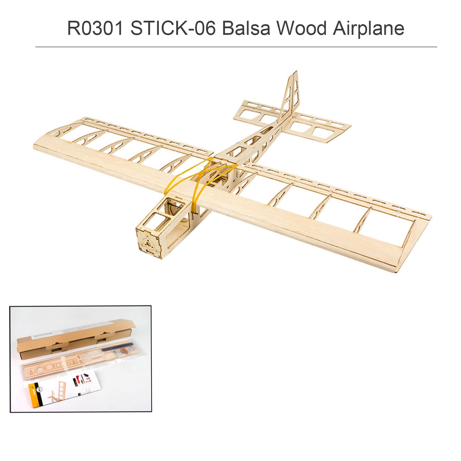 Balsa Model Samolotu Samolot Balsa Samolot RC Latająca Zabawka 580mm rozpiętość skrzydeł Wycinana Laserowo Zestaw Elektryczny z Silnikiem Bezszczotkowym Serwo ESC 10A dla (Typ ZESTAWU)
