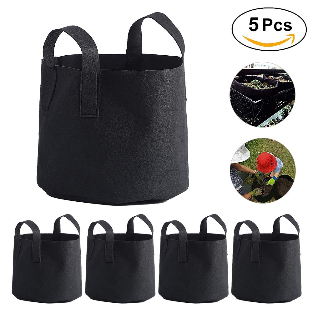 Plant Grow Bag, 1/2/3/5/7/10 Gallon Black Flower Plants Growing Bag - Image 3