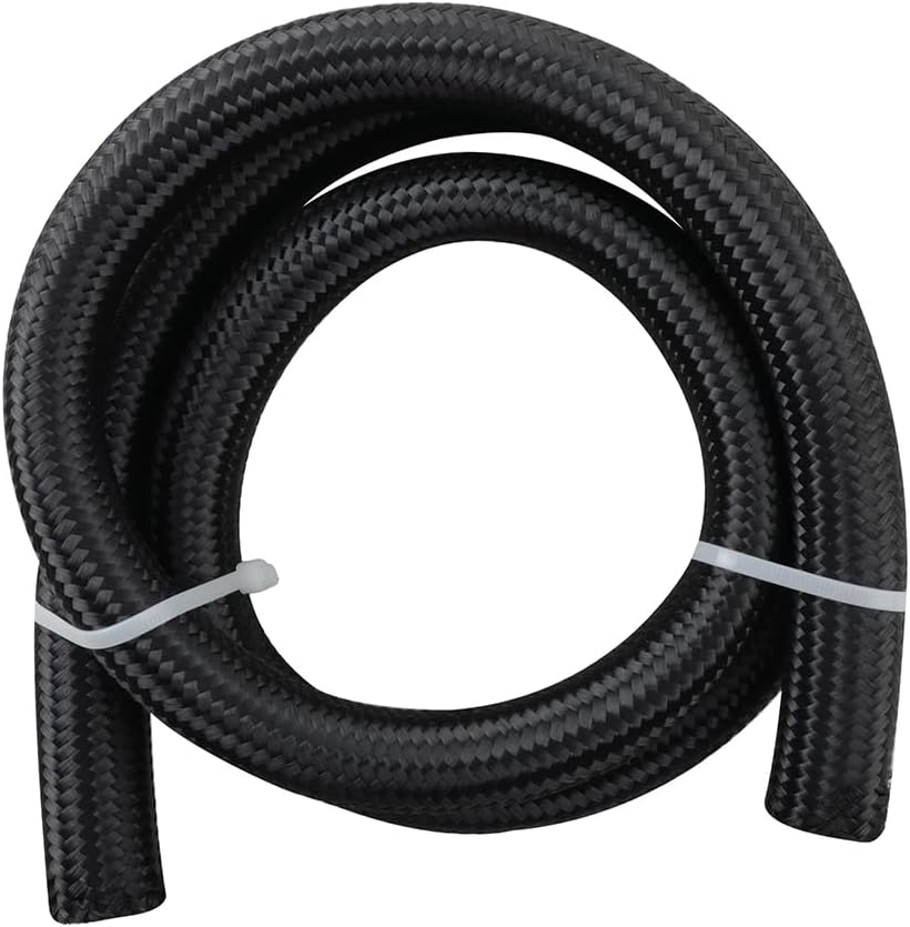 16AN 5FT Hose Fuel line CPE Braided Nylon Stainless Steel Transmission Oil Cooler Line Coolant Hose Fuel Line Pump Gas, Exhaust Gas, Vacuum, Hydraulic Oil Diesel Hose Line(Not for E85)