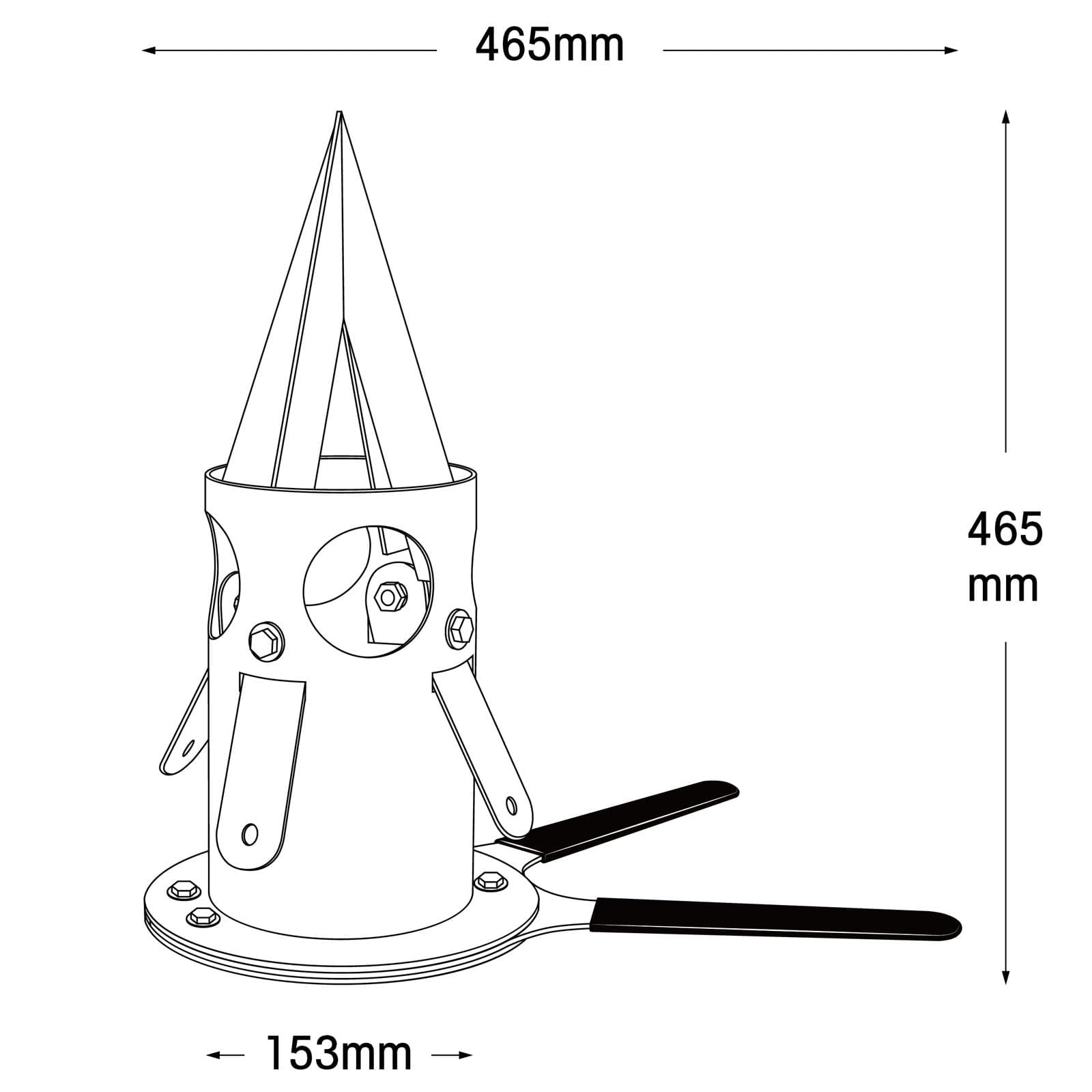 Robuster Großbeutelspender mit Griffschalter, zum Entladen von Tierfutter, Getreide, Sand und Pellets