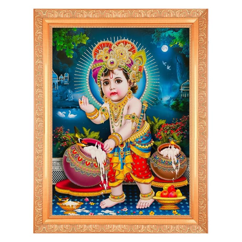 Art Bal Krishna en fil Zari argenté : l'idée cadeau crémaillère idéale