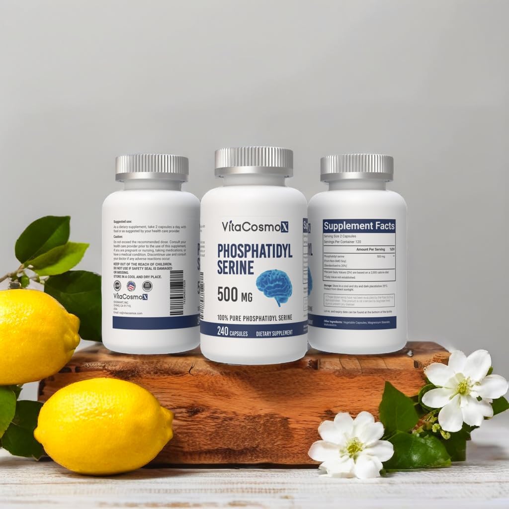 Phosphatidylserine, 500 mg, 240 Veggie Capsules, 120 Servings, Gluten Free, Non-GMO, and Vegetarian Friendly - Image 5