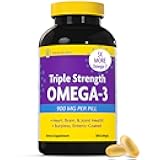 InnovixLabs Triple Strength Omega 3 Supplement, Burpless Fish Oil for Women and Men - 900 mg EPA & DHA, Brain & Joint Support, Award Winning & Third-Party Tested, 200 Softgels