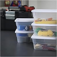 Vista 4 de STERILITE Caja de almacenamiento de 6 cuartos de galón - Transparente (4)