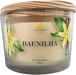 Vela Aromática Artesanal, 9 Fragrâncias Disponíveis, Baunilha, Capim Limão, Lavanda, Bamboo, Alecrim (Baunilha)