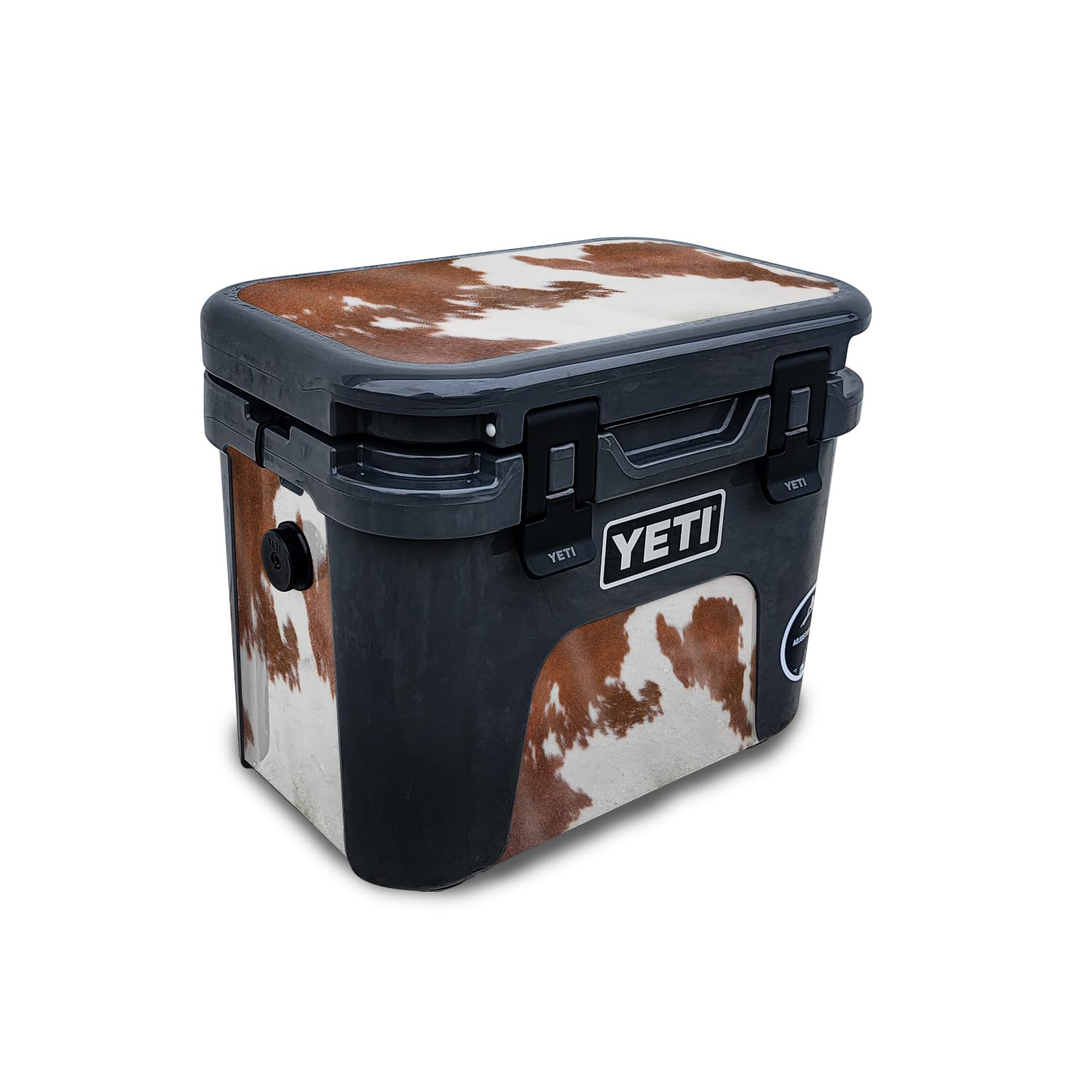 Glossy Glitter Skin Compatible with Yeti Roadie 15 Hard Cooler - Cow Hide - Premium 3M Vinyl Protective Wrap Decal Cover - Easy to Apply | Crafted in The USA by MightySkins